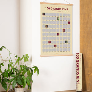 Poster à Gratter 100 Grands Vins à boire dans sa vie